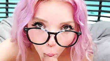 Gorgeous babe's big-tits blowjob POV