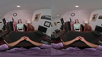 Brunette Assistant Gets Anal and Blowjob in Heels