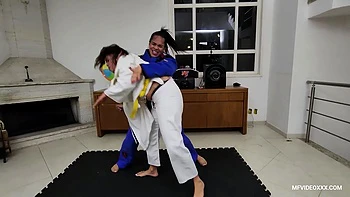 Muscle Girl Fucks Weak Latina Slave Lesbian