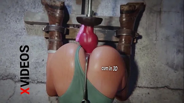 Sex machine fucked hard this 3D girl in her ass