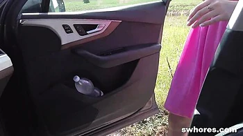 Redhead Julia Maze takes paid fuck missionary outside