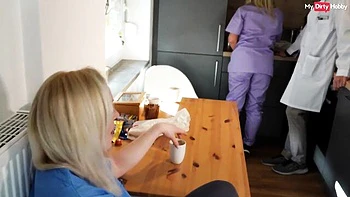 German Milf Doctor Fucks Patient in Amateur Orgy