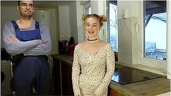 Dominant Farmer Roughly Fucks Young Wife's Tight Ass