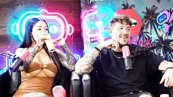Blonde Pornstars Lily & Willow Blowjob Reality Talk