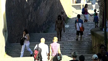 Massive boobs amateur teen Rainia Belle pounded in public