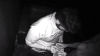 Black stripper private dance to a happy man