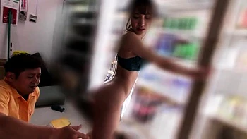 Amateur Asian teen with glasses fingers herself on cams