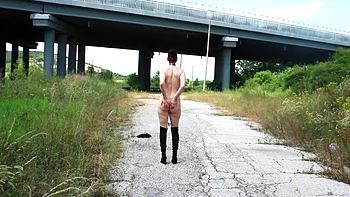 Slave Tih Is Punished To Walk