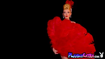 Stepmom Shining In Slutty Burlesque Costume