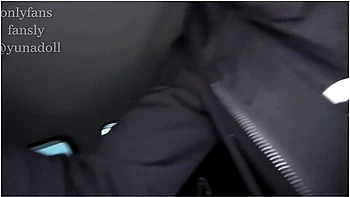 Japanese Girl Enjoys Machine Dildo Fuck In A Car With A Man