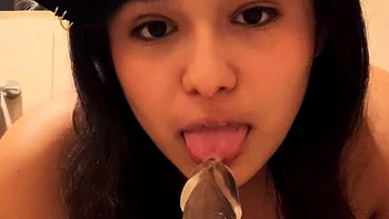 Jessy funny amateur teen brunette toying