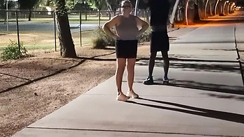 Thick Bbw Wife Strips In Public Park And Role Play With Hus! Badblondiemonroe